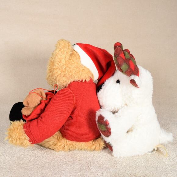 Christmas Bear & Moose Stuffed Animals Holiday Plush Russ 8 inches Gift or Decor - Picture 6 of 10